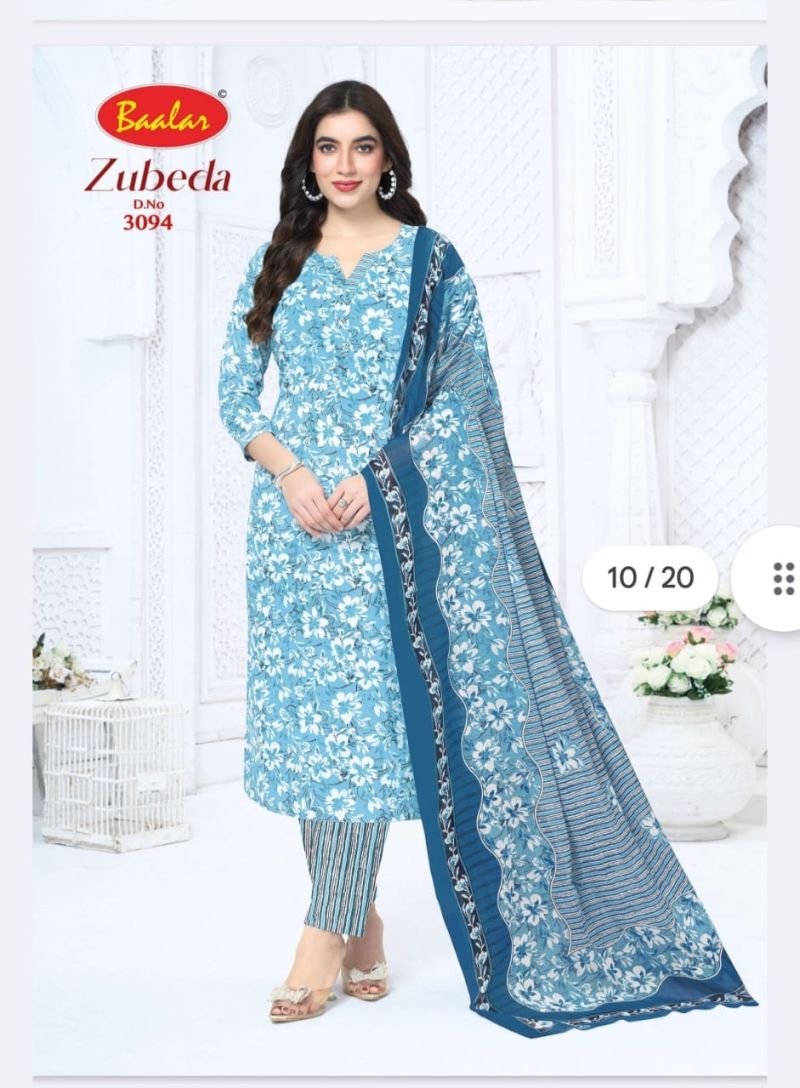 Baalar Zubeda Vol 30 Cotton Printed Fancy Dress Material — Wholesale Dress Material, Baalar wholesale from Surat — view 6