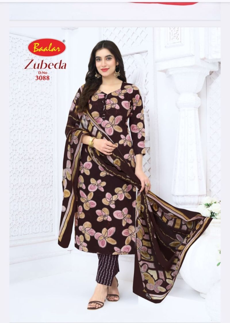 Baalar Zubeda Vol 30 Cotton Printed Fancy Dress Material — Wholesale Dress Material, Baalar wholesale from Surat — view 8