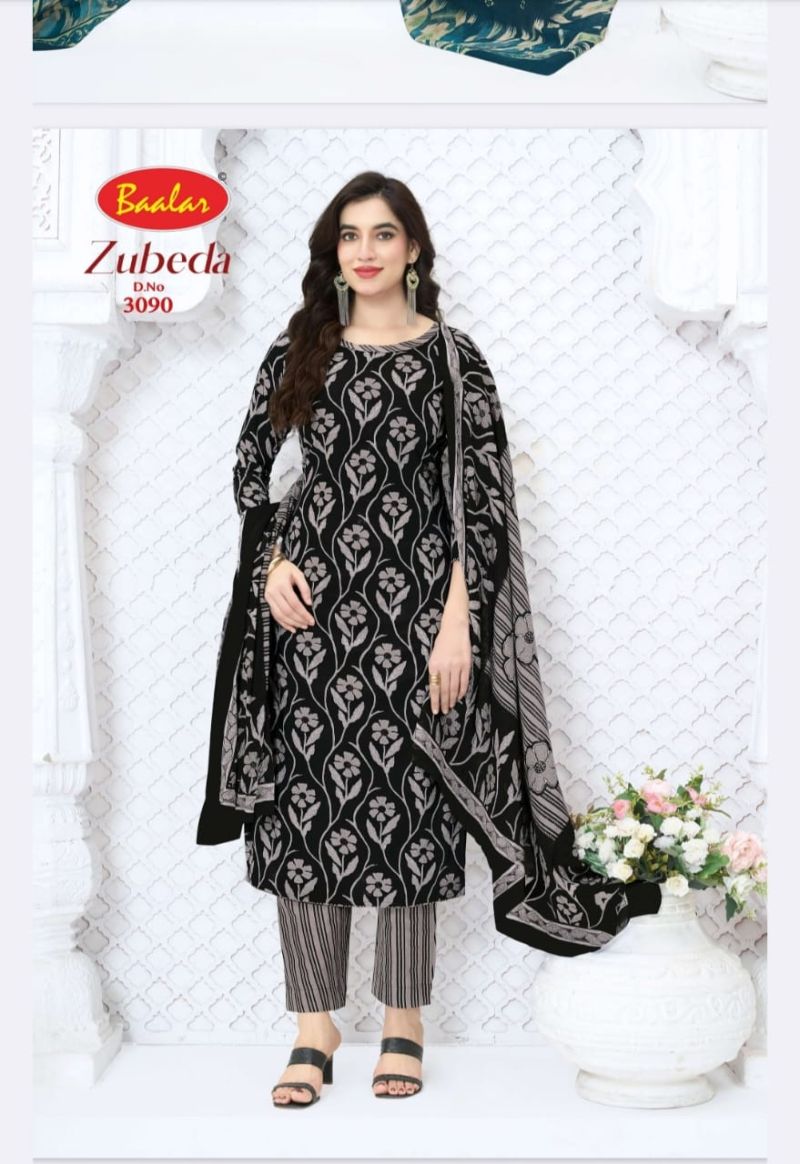 Baalar Zubeda Vol 30 Cotton Printed Fancy Dress Material — Wholesale Dress Material, Baalar wholesale from Surat — view 10