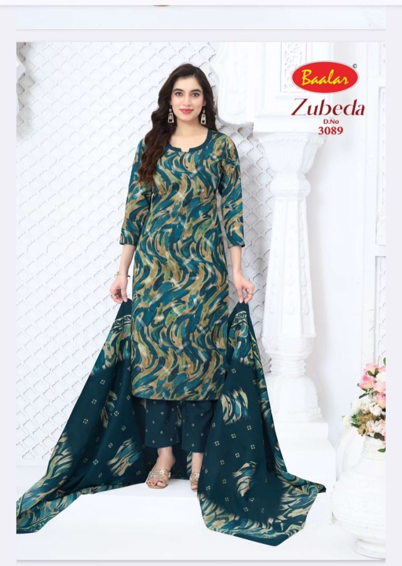 Baalar Zubeda Vol 30 Cotton Printed Fancy Dress Material — Wholesale Dress Material, Baalar wholesale from Surat — view 11
