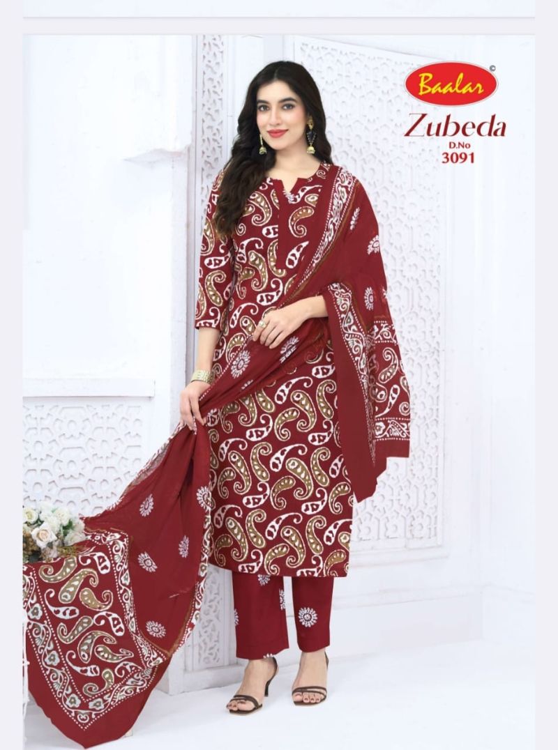 Baalar Zubeda Vol 30 Cotton Printed Fancy Dress Material — Wholesale Dress Material, Baalar wholesale from Surat — view 12