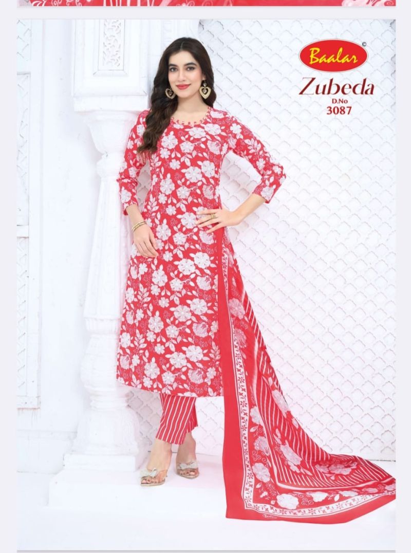 Baalar Zubeda Vol 30 Cotton Printed Fancy Dress Material — Wholesale Dress Material, Baalar wholesale from Surat — view 14