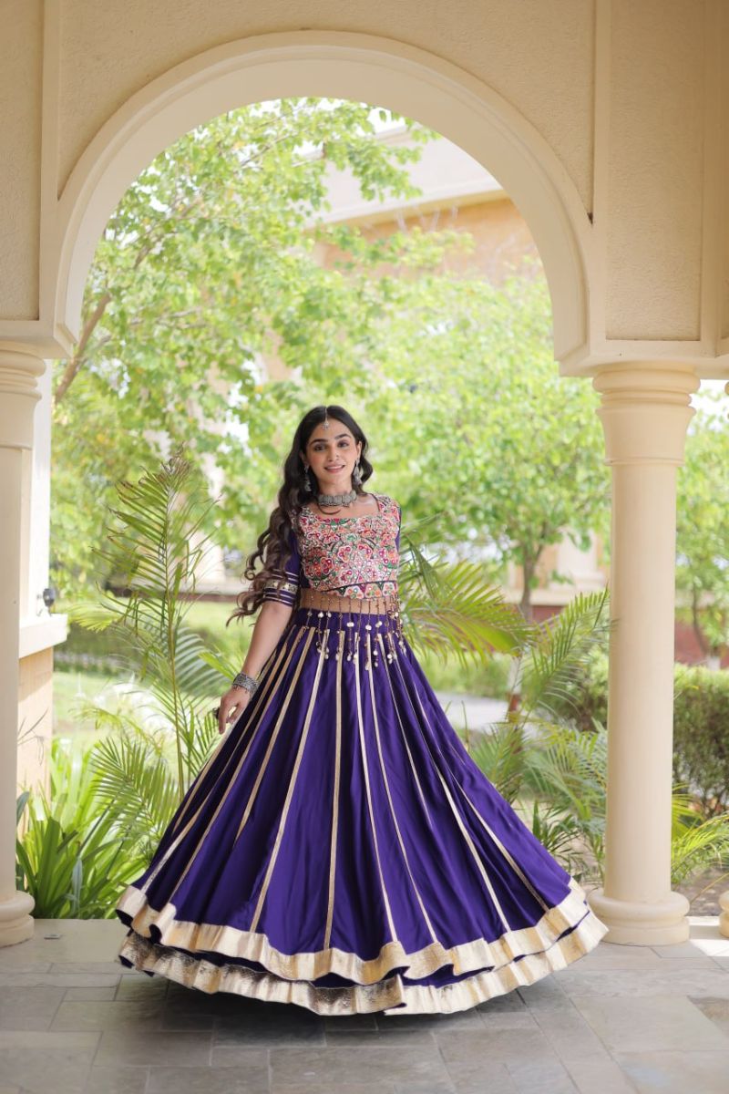 Lw 7184 14Kg Rayon Embroidered Navratri Lehenga Choli Catalog — Wholesale Lehenga wholesale from Surat — view 2