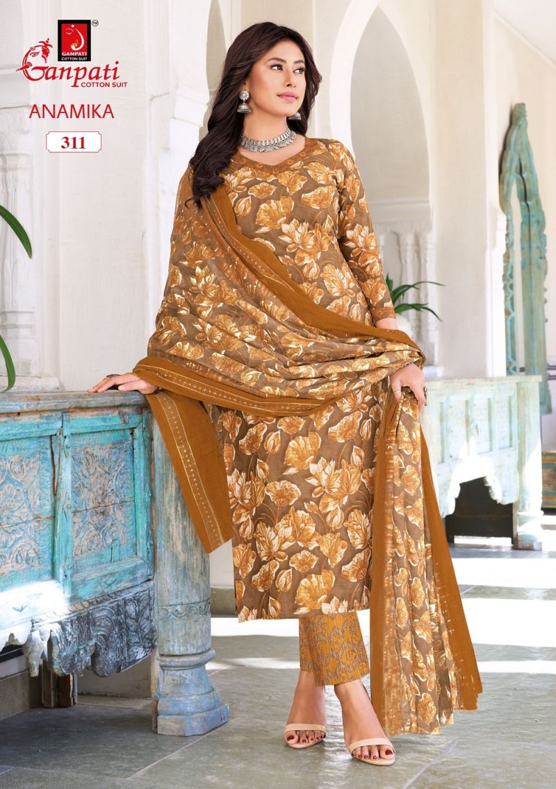 Ganpati Anamika Vol 3 Readymade Cotton Kurti Pant With Dupatta Catalog — Wholesale Kurtis, Ganpati Cotton Suit wholesale from Surat — Photo 3