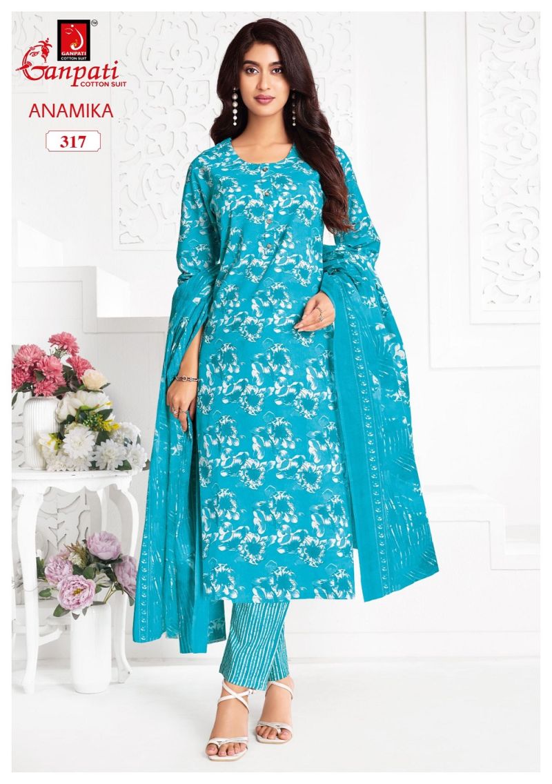 Ganpati Anamika Vol 3 Readymade Cotton Kurti Pant With Dupatta Catalog — Wholesale Kurtis, Ganpati Cotton Suit wholesale from Surat — Photo 9