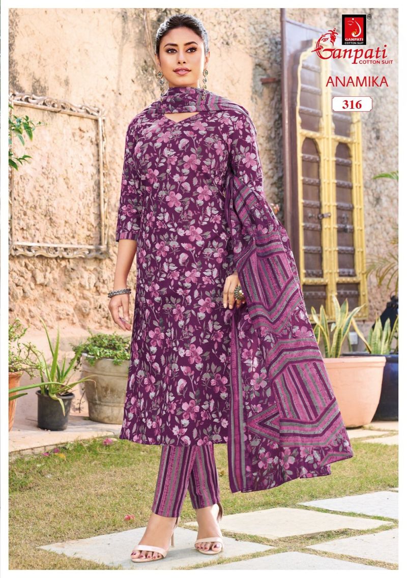 Ganpati Anamika Vol 3 Readymade Cotton Kurti Pant With Dupatta Catalog — Wholesale Kurtis, Ganpati Cotton Suit wholesale from Surat — Photo 8