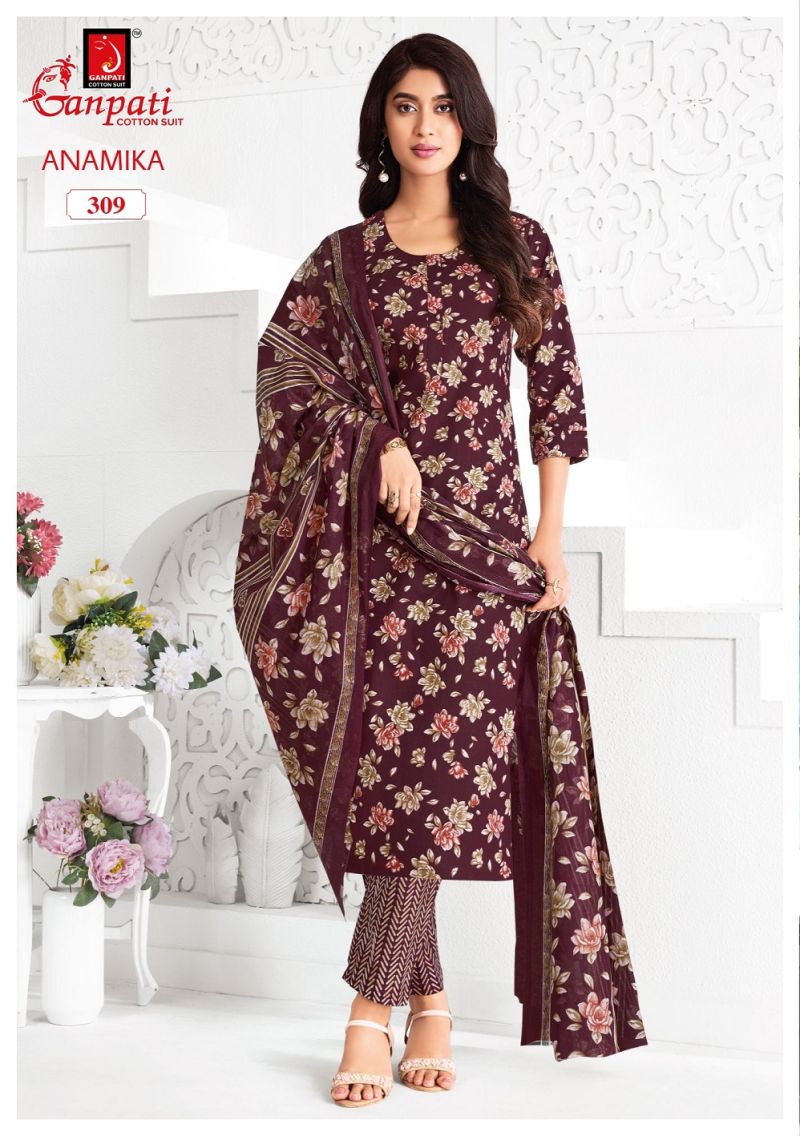 Ganpati Anamika Vol 3 Readymade Cotton Kurti Pant With Dupatta Catalog — Wholesale Kurtis, Ganpati Cotton Suit wholesale from Surat — Photo 7