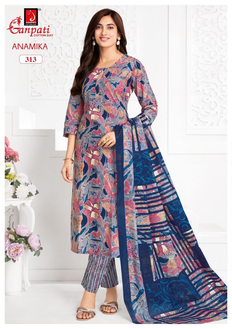 Ganpati Anamika Vol 3 Readymade Cotton Kurti Pant With Dupatta Catalog — Wholesale Kurtis, Ganpati Cotton Suit wholesale from Surat — Photo 4