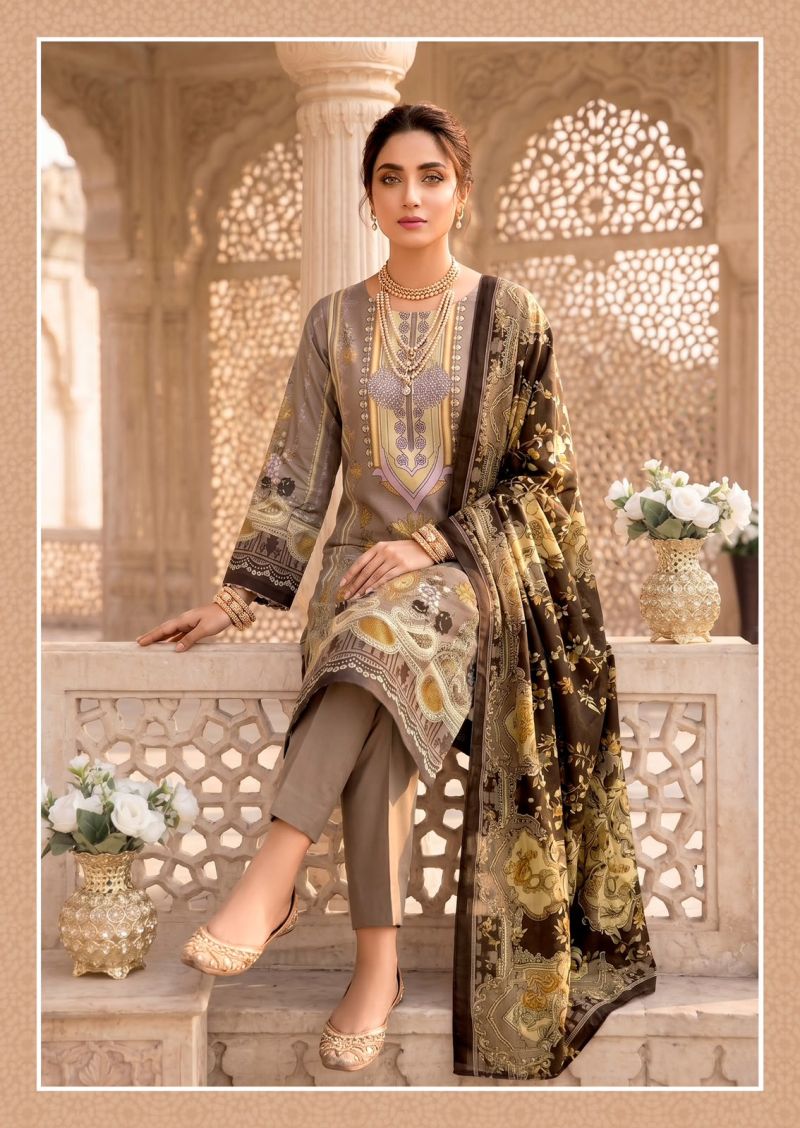Nafisa Saniya Vol 8 Indo Cotton Printed Karachi Dress Material Catalog — Wholesale Salwar Suits, Nafisa  wholesale from Surat — view 6