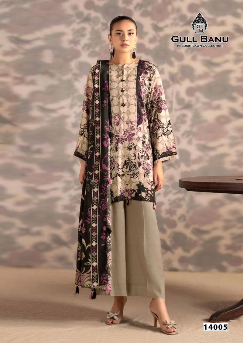 Gull A Ahmed Gull Banu Vol 14 Wholesale Cambric Cotton Karachi Dress Material Catalog — Wholesale Pakistani Suits, Gull A Ahmed wholesale from Surat — view 2