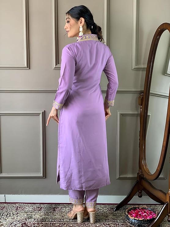 S Mahi 139 Wholesale Viscose Chanderi Festival Kurti With Bottom Dupatta Collection — Wholesale Kurtis, Vardan Ethnic wholesale from Surat — view 4