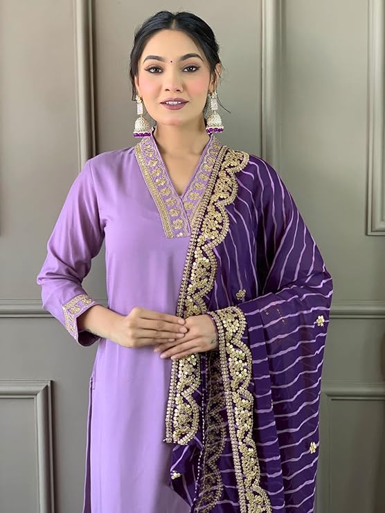 S Mahi 139 Wholesale Viscose Chanderi Festival Kurti With Bottom Dupatta Collection — Wholesale Kurtis, Vardan Ethnic wholesale from Surat — view 2