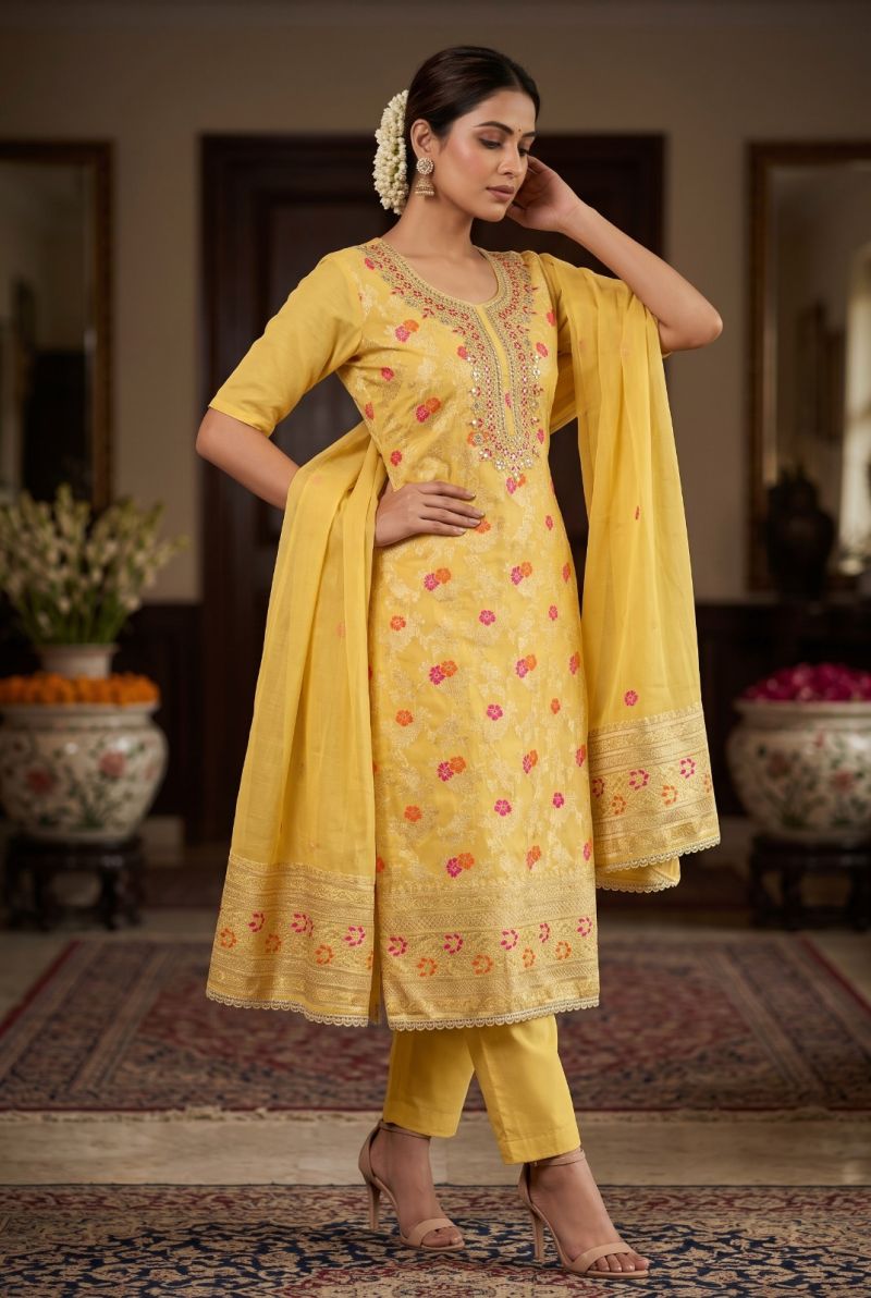 Aurraa Jivika Banarasi Cotton Silk Hand Work Salwar Kameez Catalog — Wholesale Kurtis, Aurraa wholesale from Surat — Photo 2