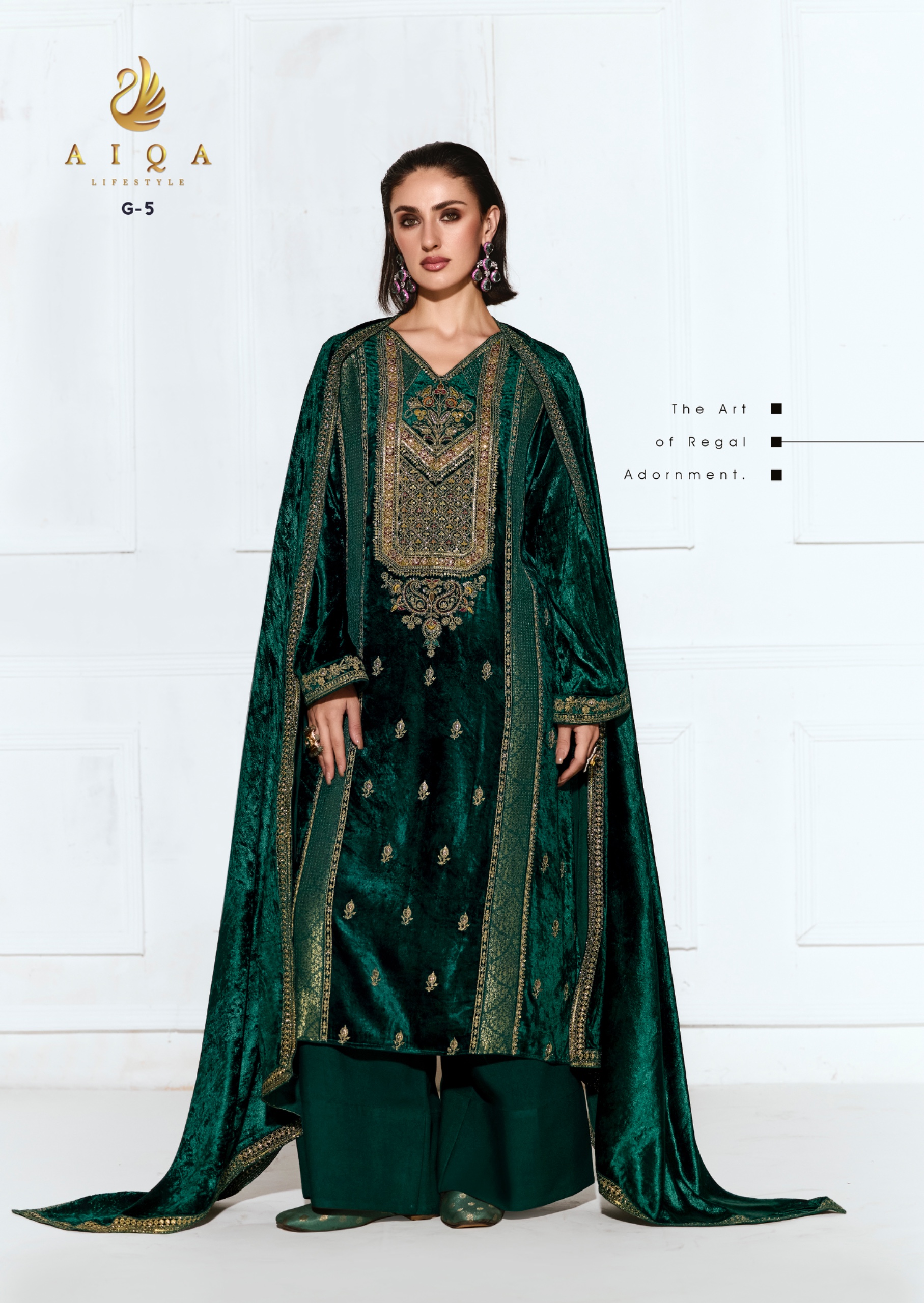 AIQA Rubaab Wholesale Velvet Pure Viscose Salwar Kameez Catalog