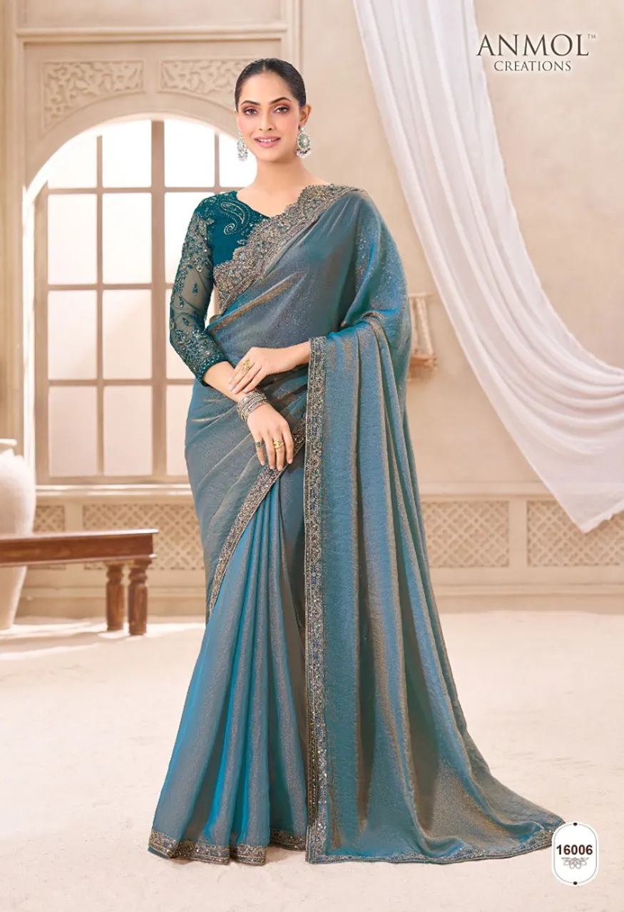 Anmol Elegance Vol 21 Designer Saree Catalog Wholesale Sarees — Saree, Vardan Ethnic wholesale from Surat — Photo 7
