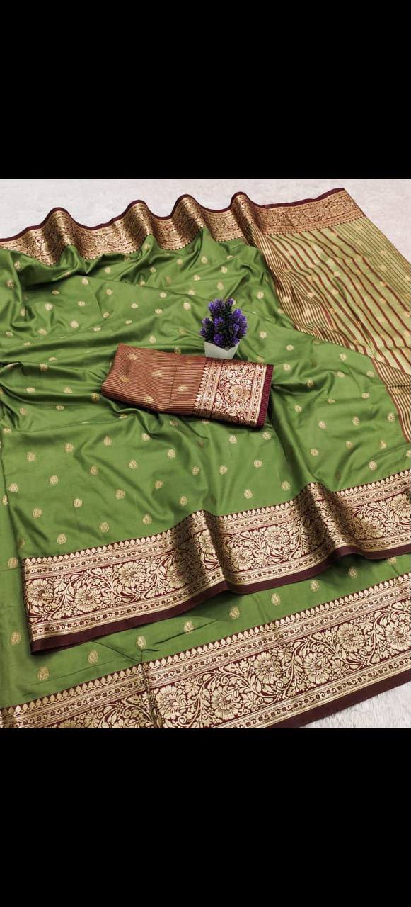Aab Kaavya Vol 1 Pure Mercerised Soft Silk Meenakari Work Saree Collection — Festival Sarees, Vardan Ethnic wholesale from Surat — Photo 8