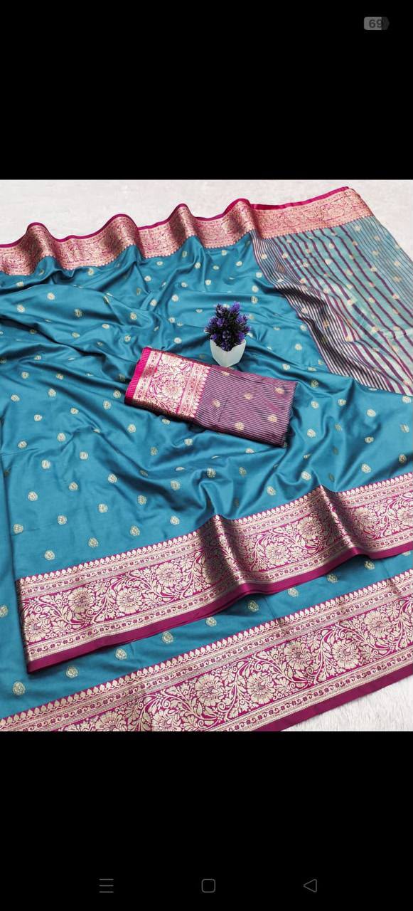 Aab Kaavya Vol 1 Pure Mercerised Soft Silk Meenakari Work Saree Collection — Festival Sarees, Vardan Ethnic wholesale from Surat — Photo 5