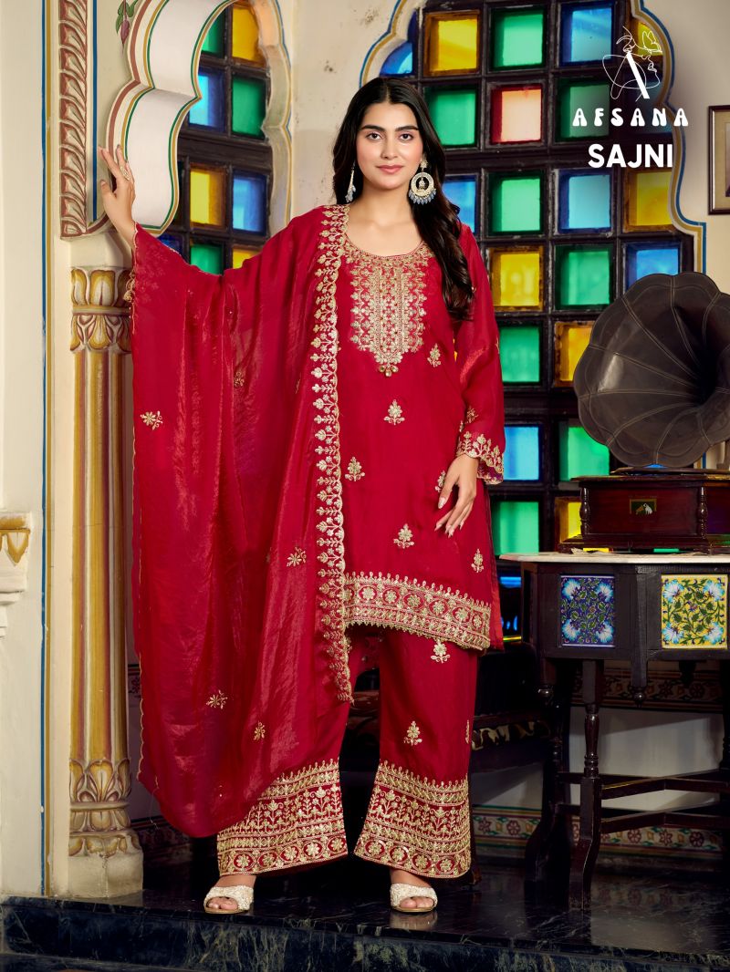 Afsana Sajni Vol 2 Fandy Satin Embroidered Designer Salwar Kameez Catalog — Wholesale Salwar Suits, Afsana wholesale from Surat — Photo 3
