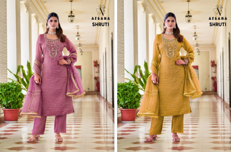 Afsana Shruti Salsa Crush Thread Work Designer Salwar Kameez Catalog — Wholesale Salwar Suits wholesale from Surat — Photo 4