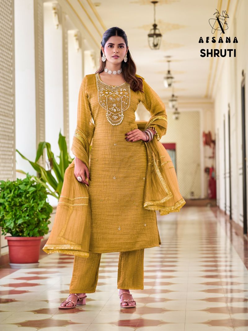 Afsana Shruti Salsa Crush Thread Work Designer Salwar Kameez Catalog
