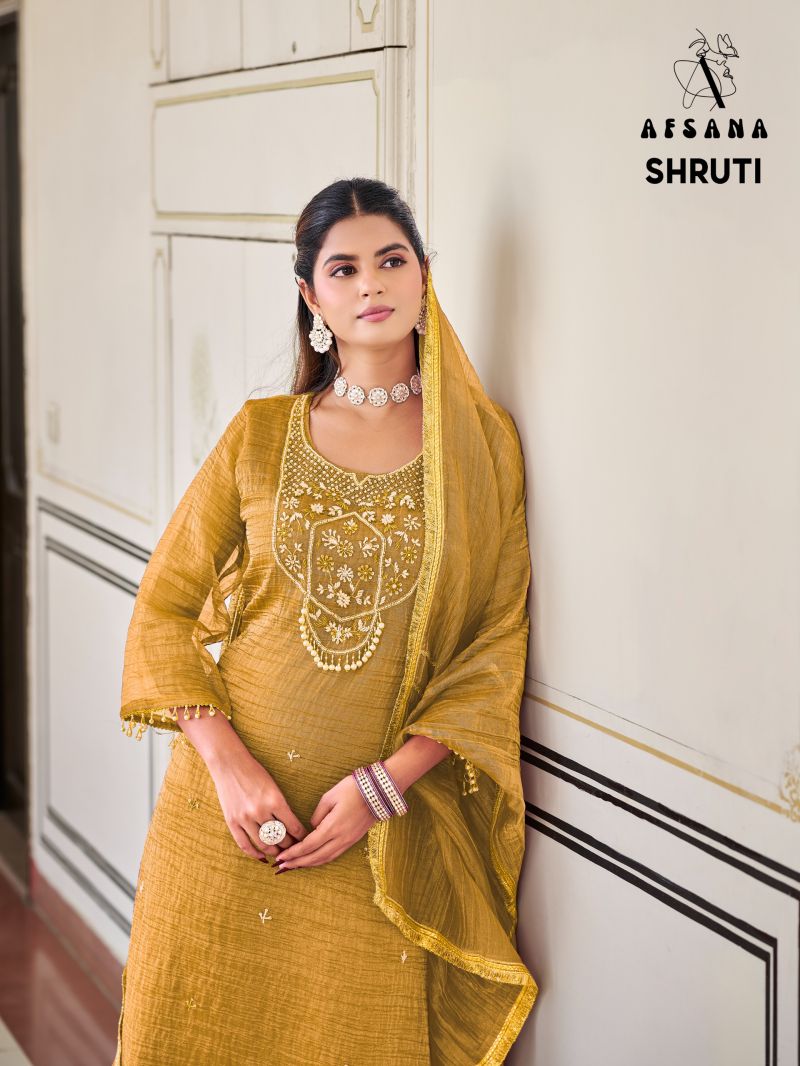 Afsana Shruti Salsa Crush Thread Work Designer Salwar Kameez Catalog — Wholesale Salwar Suits wholesale from Surat — Photo 5