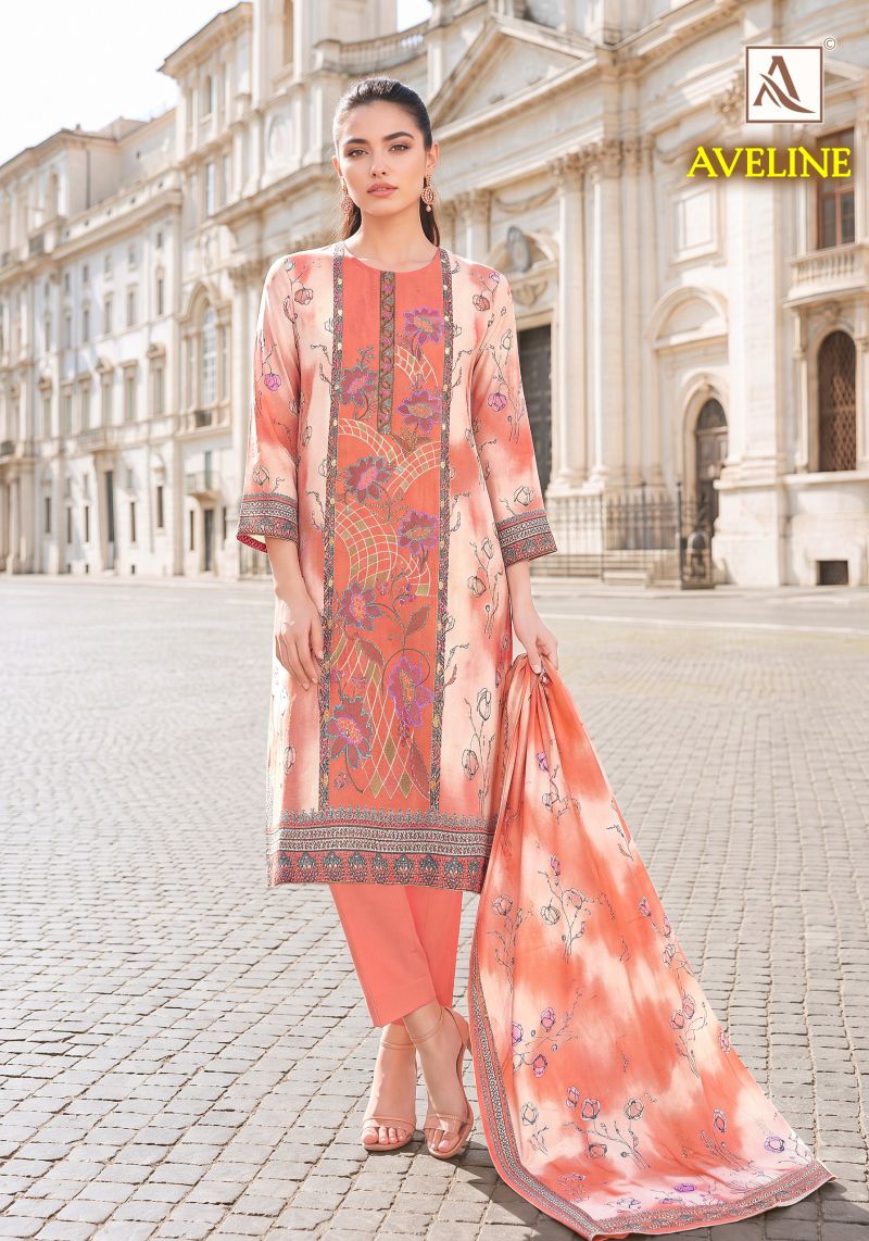 Alok Aveline Viscose Muslin Digital Print Designer Dress Material Catalog