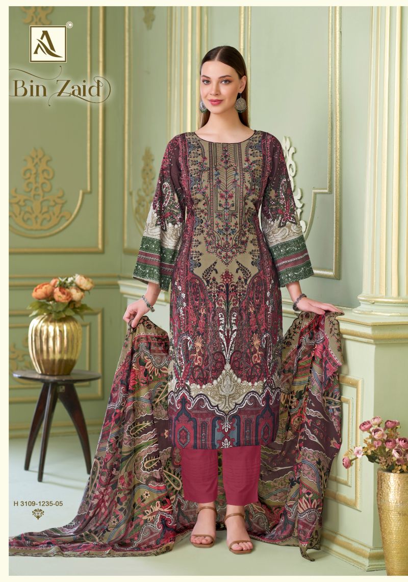 Alok Bin Zaid Cambric Cotton Print Embroidered Dress Material Collection — Wholesale Salwar Suits, Alok Suit wholesale from Surat — view 10