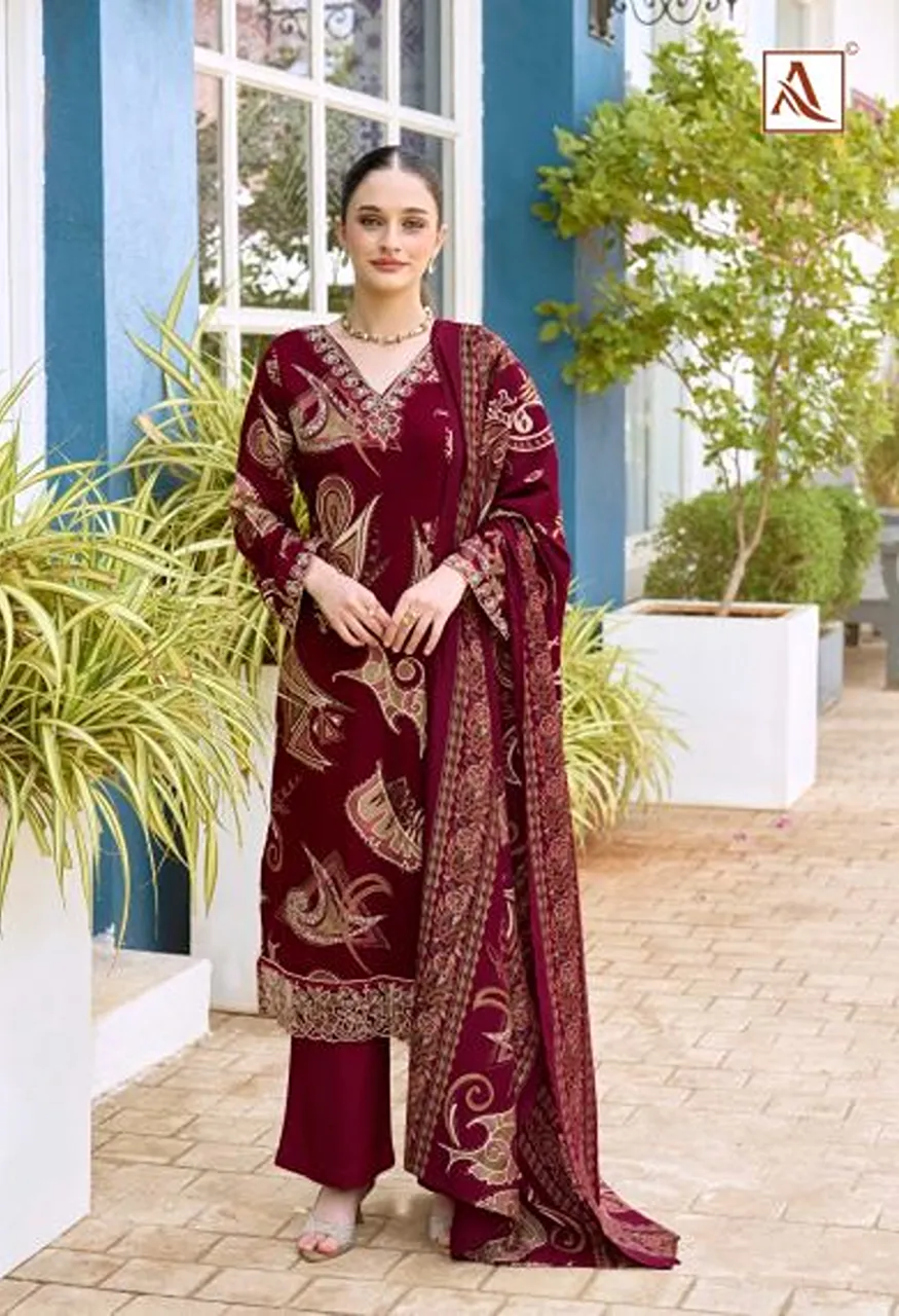 Alok Turkish Edition 19 Viscose Rayon Printed Dress Material — Wholesale Salwar Suits, Alok Suits wholesale from Surat — Photo 2