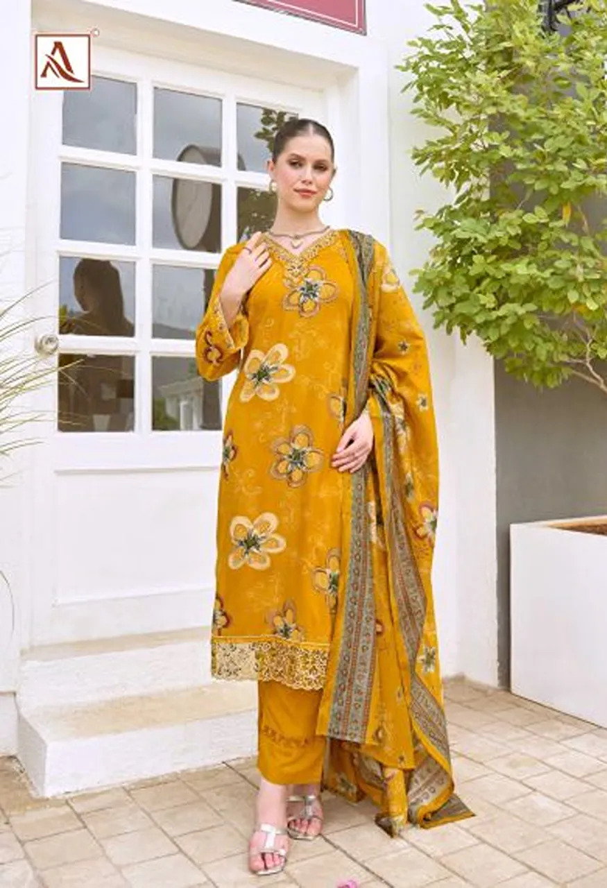 Alok Turkish Edition 19 Viscose Rayon Printed Dress Material — Wholesale Salwar Suits, Alok Suits wholesale from Surat — Photo 3