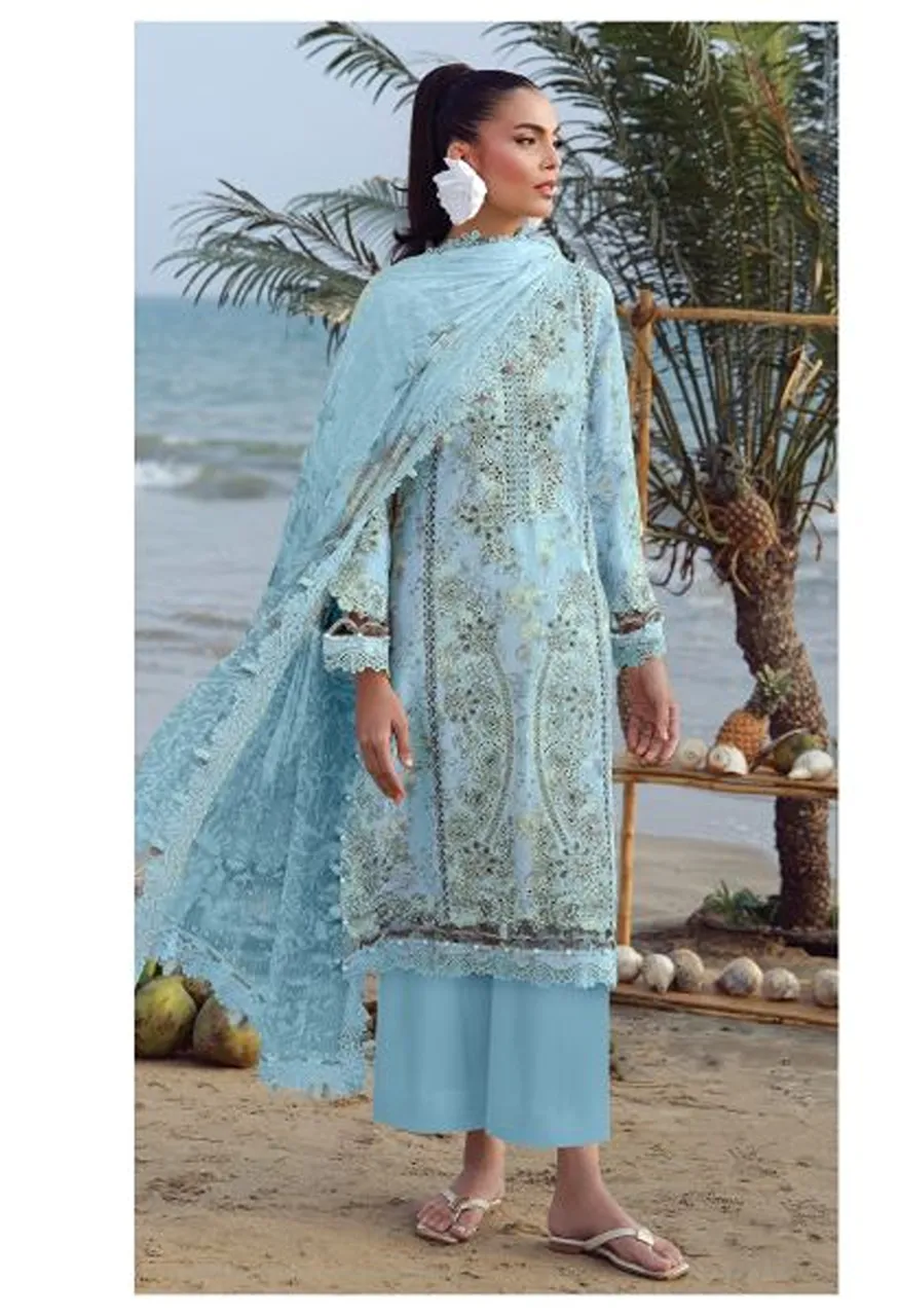 Alzohaib Elaf Vol 1 Chiffon Dupatta Cotton Patch Work Salwar Kameez Catalog — Wholesale Salwar Suits, Alzohaib Suits wholesale from Surat — Photo 3