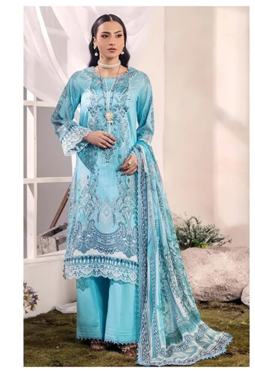 Alzohaib Fulfa Vol 1 Chiffon Dupatta Cotton Patch Work Salwar Kameez Catalog — Wholesale Salwar Suits, Alzohaib Suits wholesale from Surat — Photo 2