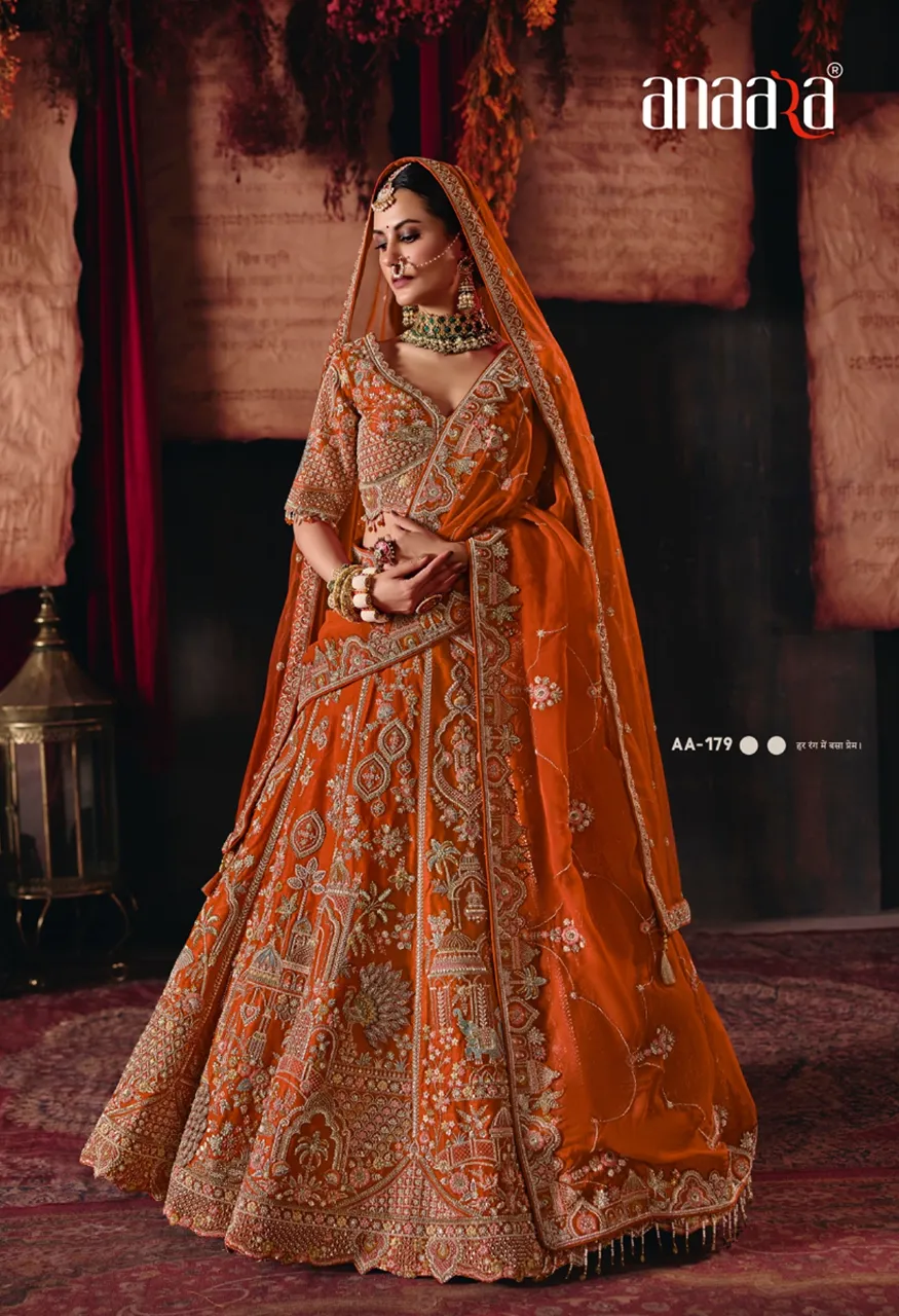 Tathastu Anaara Bridal Ready Made Heavy Silk Zardozi Work Lehenga Choli Set — Wholesale Lehenga, TATHASTU wholesale from Surat — Photo 22