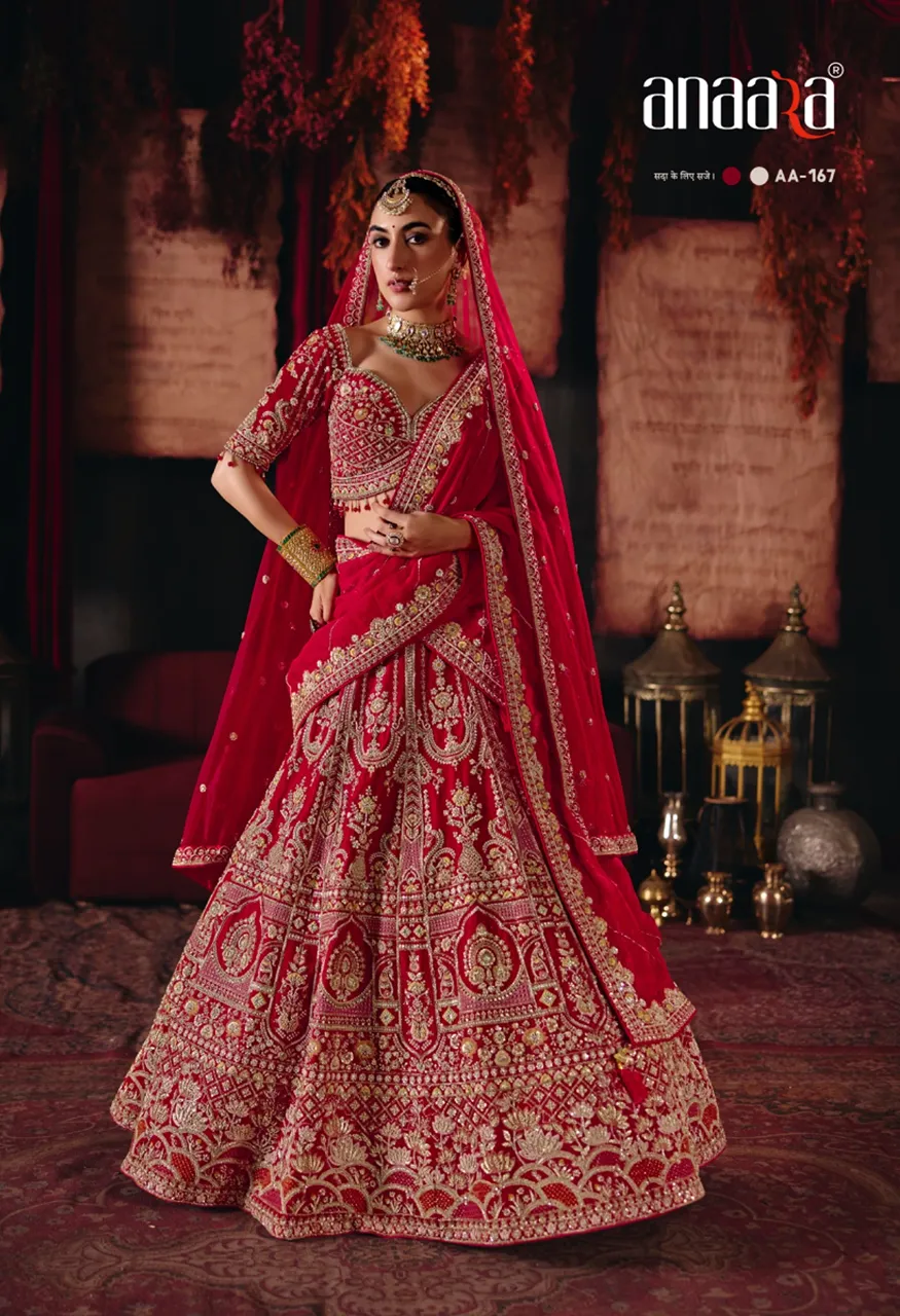 Tathastu Anaara Bridal Ready Made Heavy Silk Zardozi Work Lehenga Choli Set — Wholesale Lehenga, TATHASTU wholesale from Surat — Photo 16