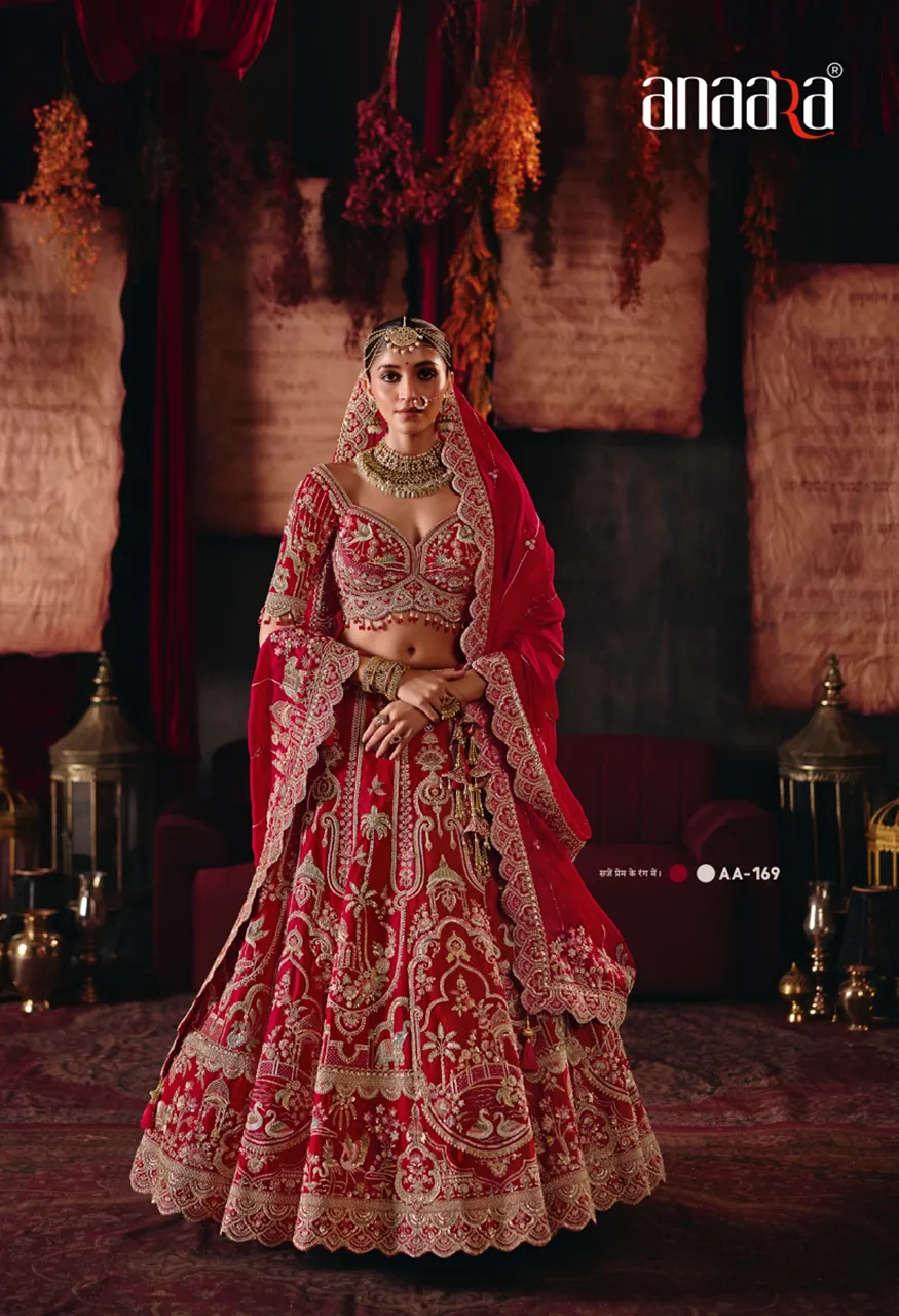 Tathastu Anaara Bridal Ready Made Heavy Silk Zardozi Work Lehenga Choli Set — Wholesale Lehenga, TATHASTU wholesale from Surat — Photo 13