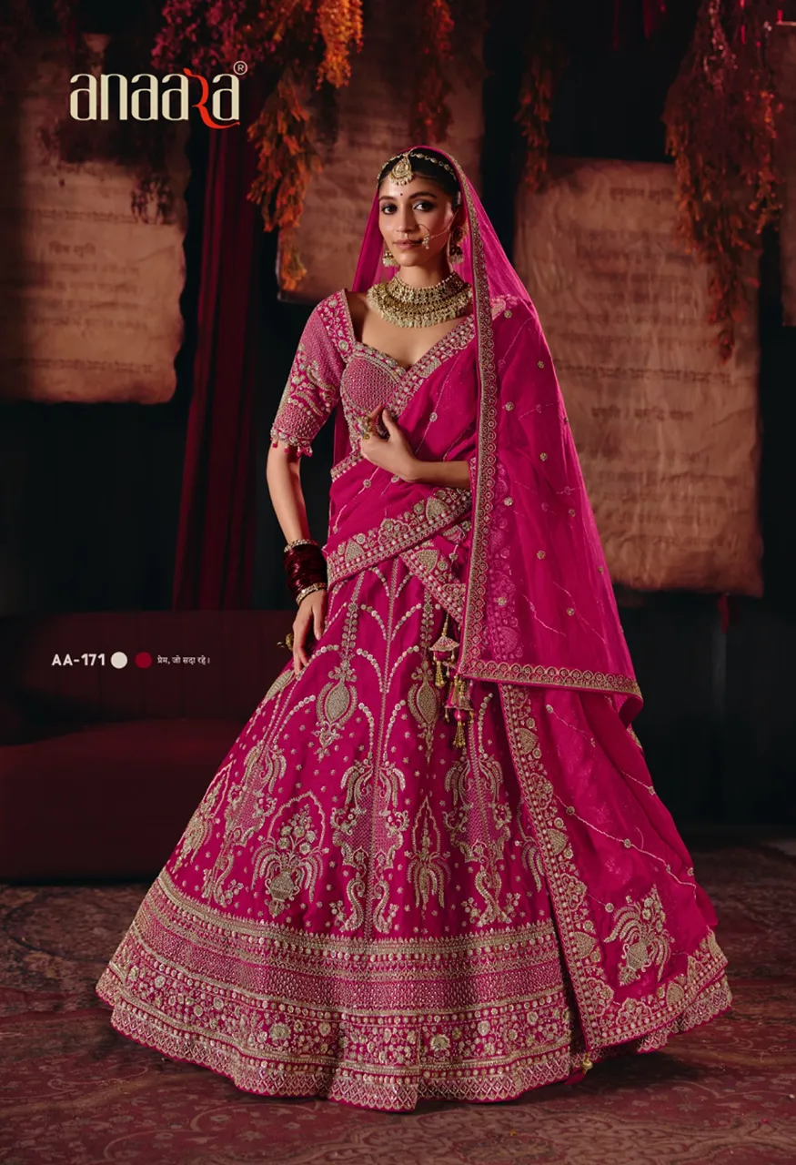 Tathastu Anaara Bridal Ready Made Heavy Silk Zardozi Work Lehenga Choli Set — Wholesale Lehenga, TATHASTU wholesale from Surat — Photo 11