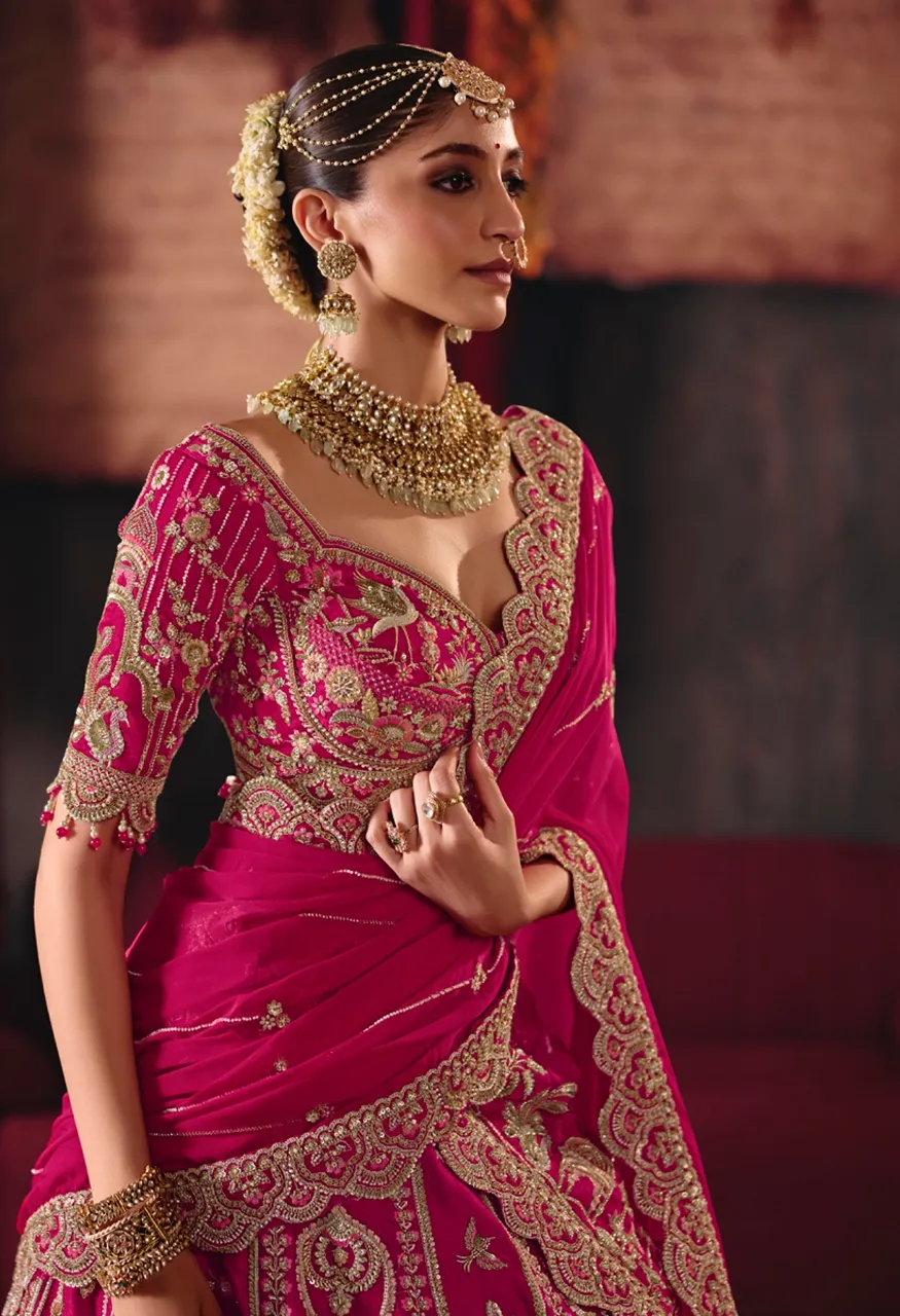 Tathastu Anaara Bridal Ready Made Heavy Silk Zardozi Work Lehenga Choli Set — Wholesale Lehenga, TATHASTU wholesale from Surat — Photo 7