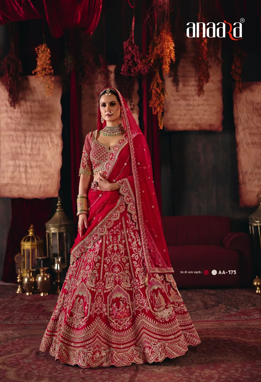 Tathastu Anaara Bridal Ready Made Heavy Silk Zardozi Work Lehenga Choli Set — Wholesale Lehenga, TATHASTU wholesale from Surat — Photo 3