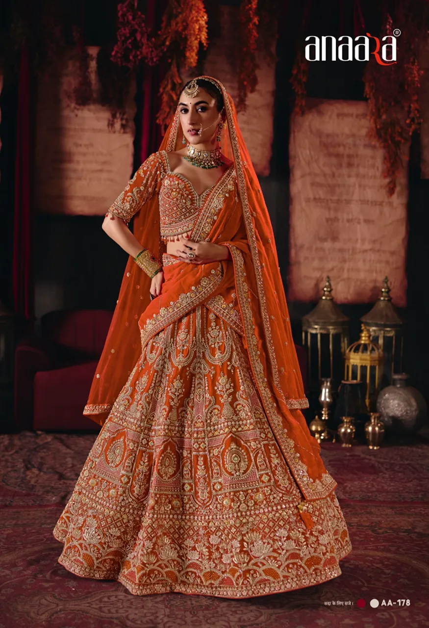 Tathastu Anaara Bridal Ready Made Heavy Silk Zardozi Work Lehenga Choli Set — Wholesale Lehenga, TATHASTU wholesale from Surat — Photo 23
