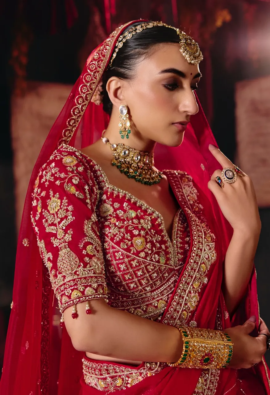 Tathastu Anaara Bridal Ready Made Heavy Silk Zardozi Work Lehenga Choli Set — Wholesale Lehenga, TATHASTU wholesale from Surat — Photo 17