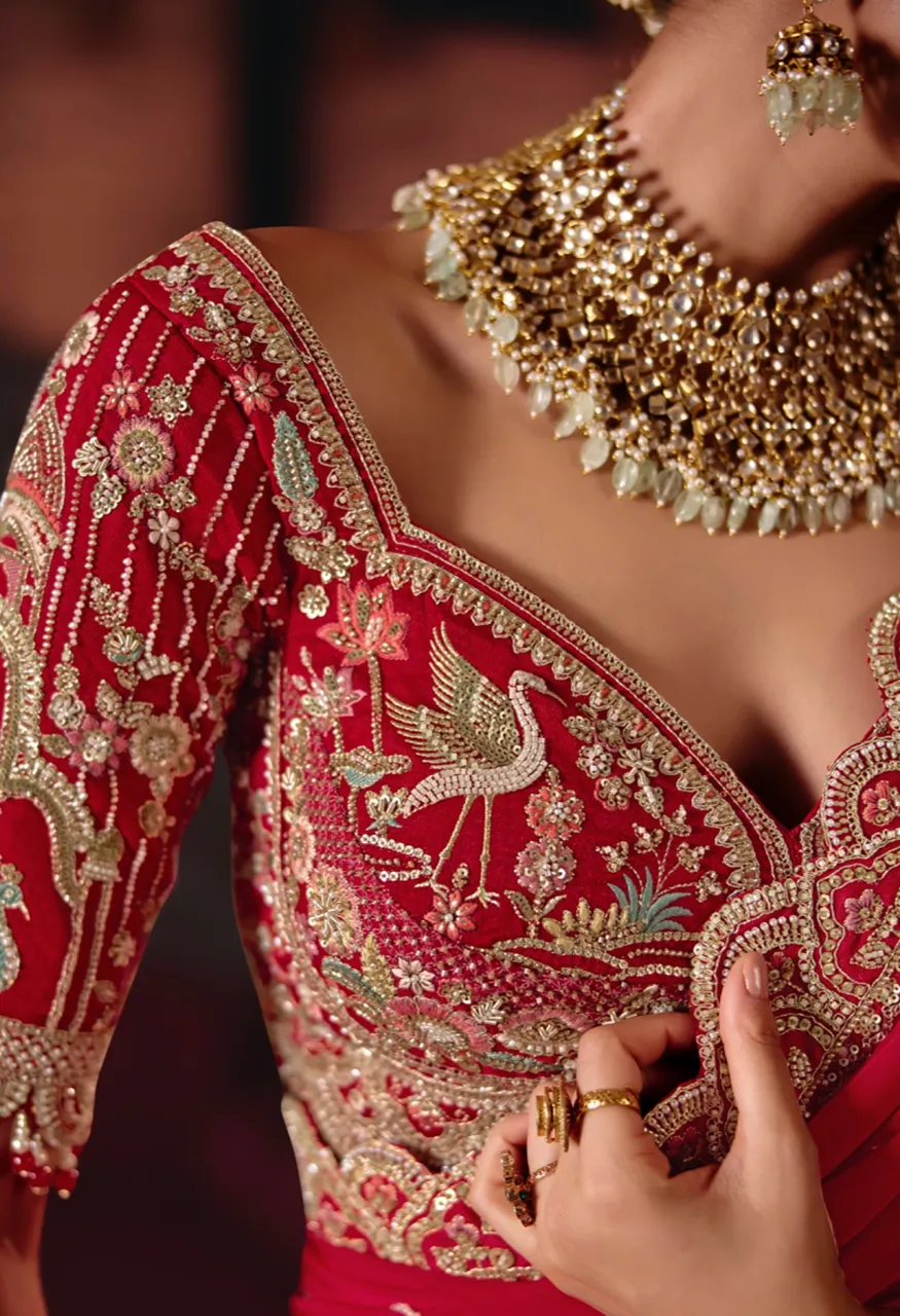 Tathastu Anaara Bridal Ready Made Heavy Silk Zardozi Work Lehenga Choli Set — Wholesale Lehenga, TATHASTU wholesale from Surat — Photo 14