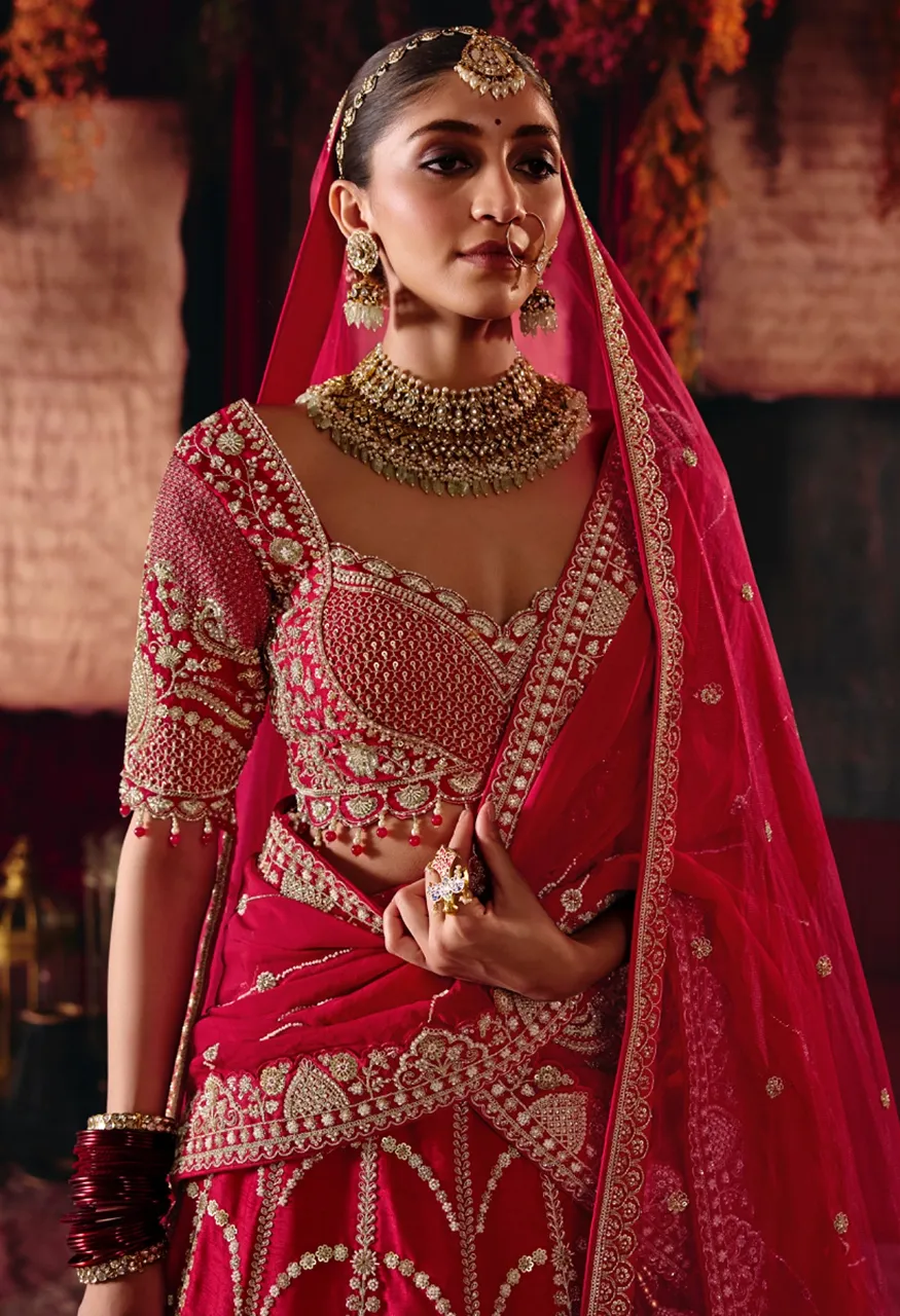Tathastu Anaara Bridal Ready Made Heavy Silk Zardozi Work Lehenga Choli Set — Wholesale Lehenga, TATHASTU wholesale from Surat — Photo 2