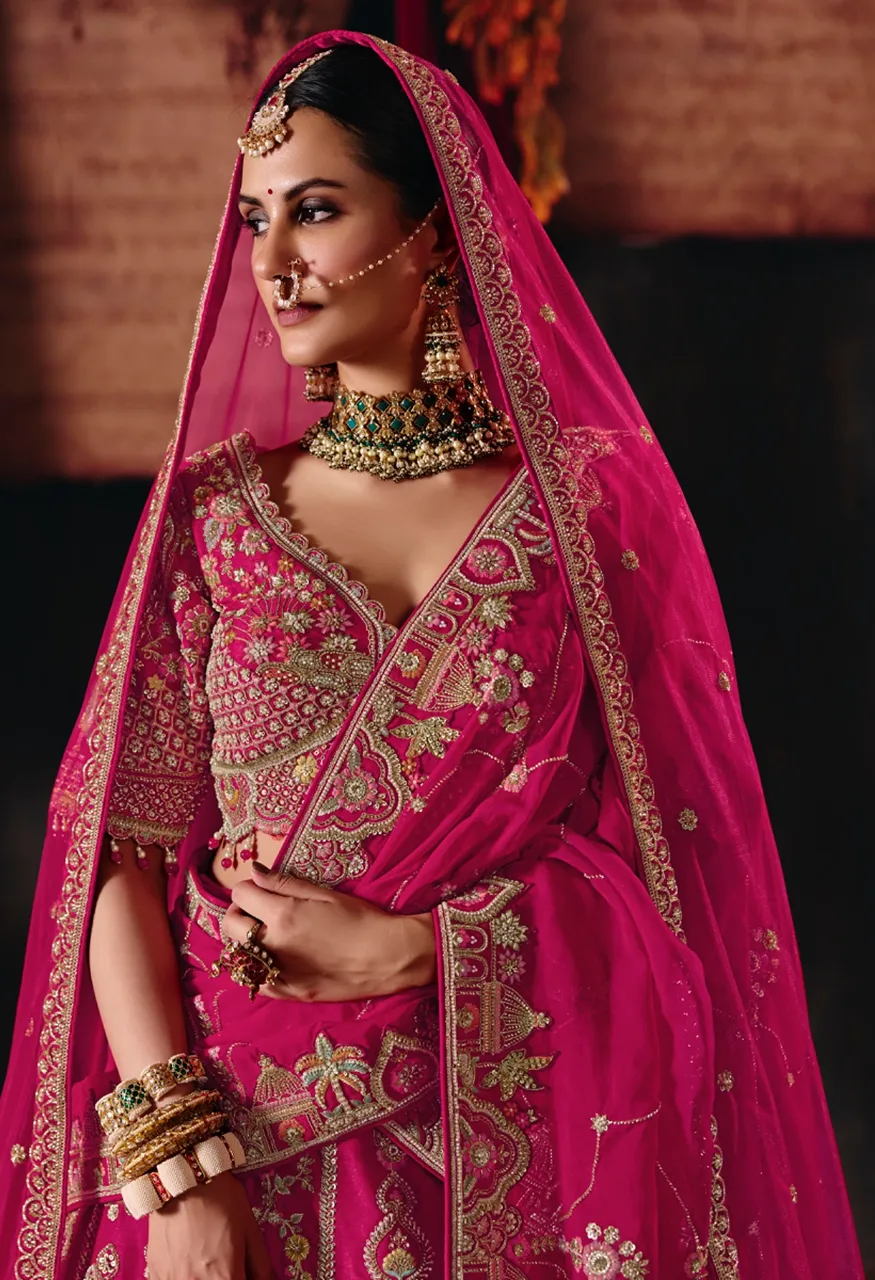 Tathastu Anaara Bridal Ready Made Heavy Silk Zardozi Work Lehenga Choli Set — Wholesale Lehenga, TATHASTU wholesale from Surat — Photo 5