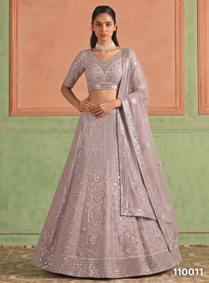 Arya Lookbook Vol 2 Organza Foil Mirror Work Lehenga Choli Collection