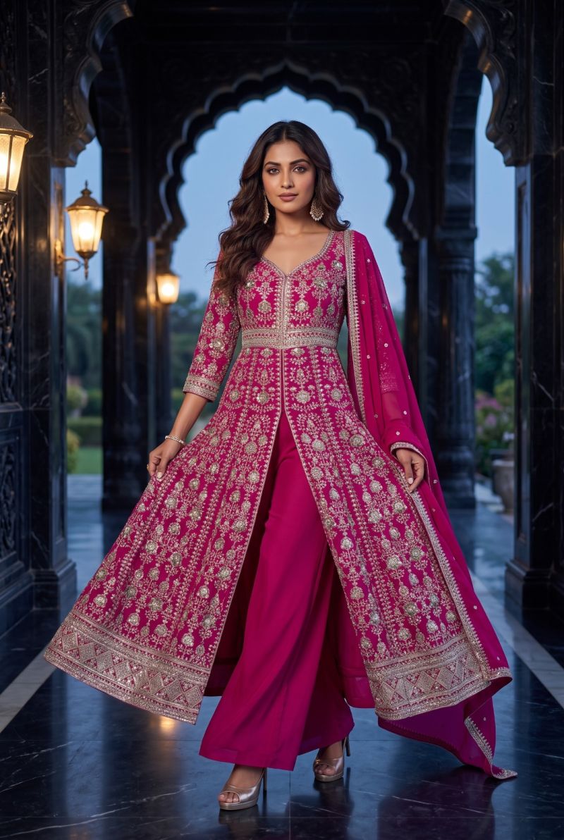 Aurraa Deevani Premium Chinon Embroidered Salwar Kameez Collection — Wholesale Salwar Suits, Vardan Ethnic wholesale from Surat — view 5