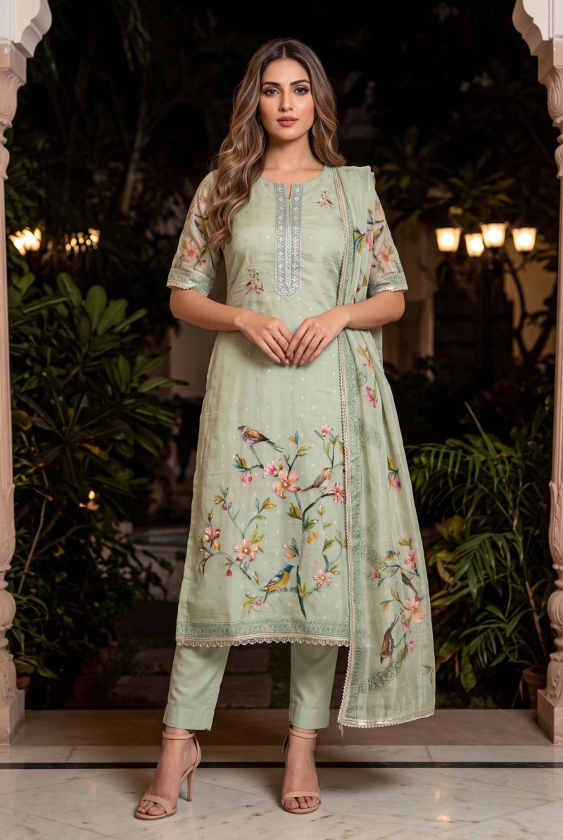 Aurraa Kaveri Readymade Cotton Butti Hand Work Designer Salwar Kameez Collection — Wholesale Salwar Suits, Vardan Ethnic wholesale from Surat — Photo 3