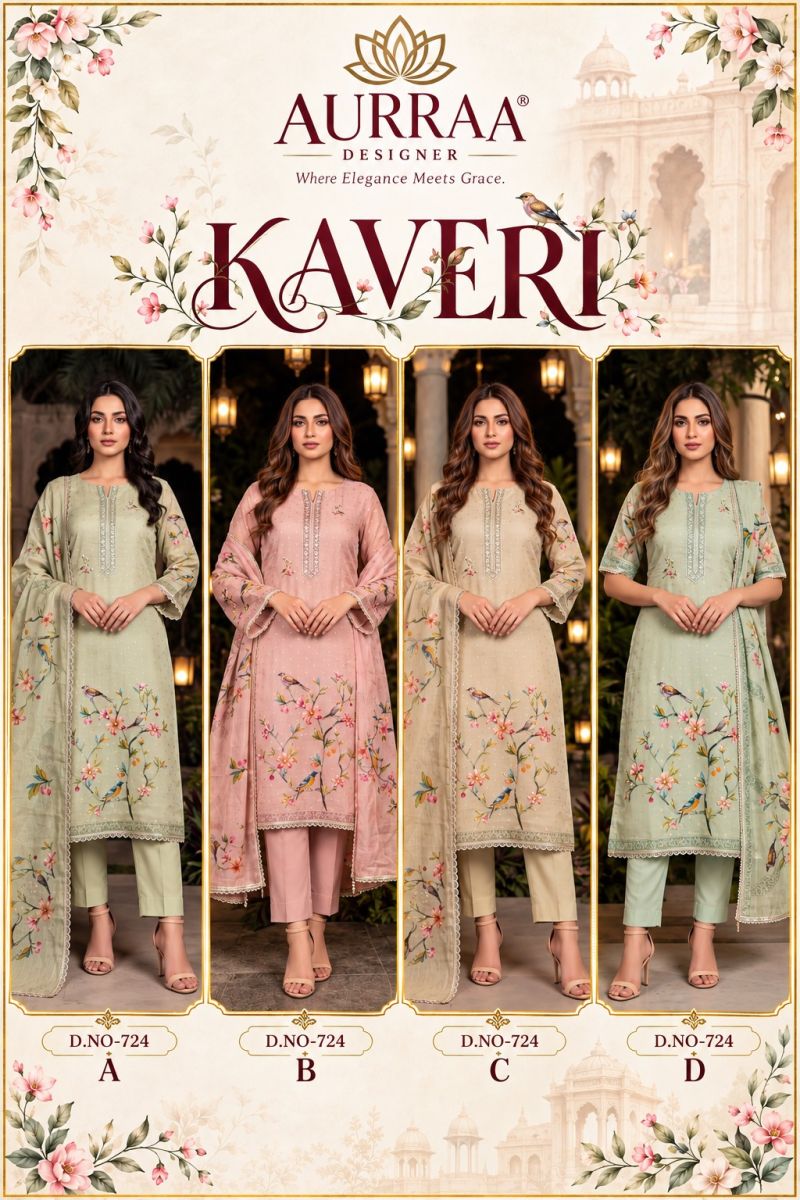 Aurraa Kaveri Readymade Cotton Butti Hand Work Designer Salwar Kameez Collection — Wholesale Salwar Suits, Vardan Ethnic wholesale from Surat — Photo 8