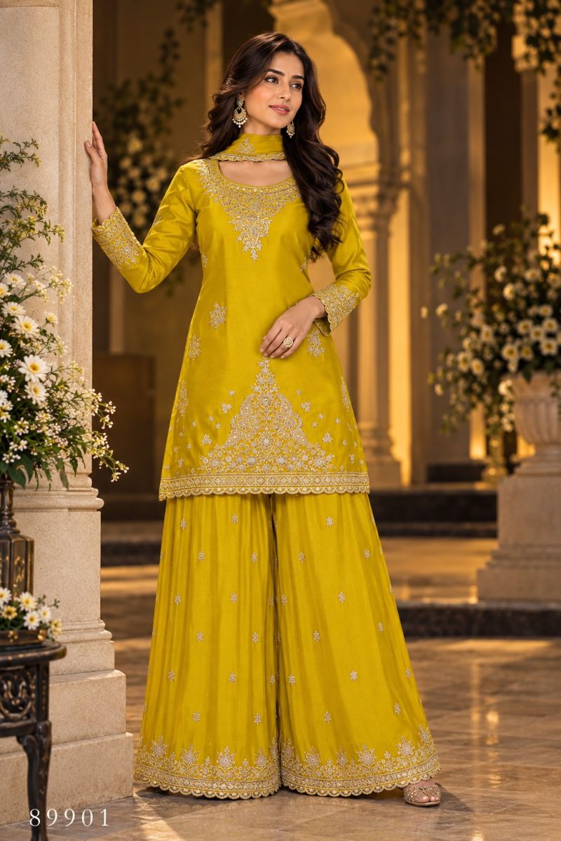 Aurraa Lissa Chinon Embroidered Designer Salwar Kameez Catalog — Wholesale Salwar Suits, Vardan Ethnic wholesale from Surat — Photo 3