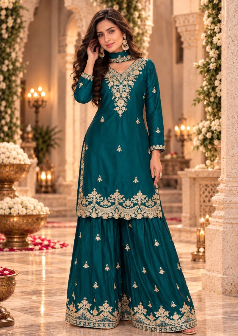 Aurraa Maleeka Vol 2 Chinon Embroidered Salwar Kameez Collection — Wholesale Salwar Suits, Vardan Ethnic wholesale from Surat — Photo 2