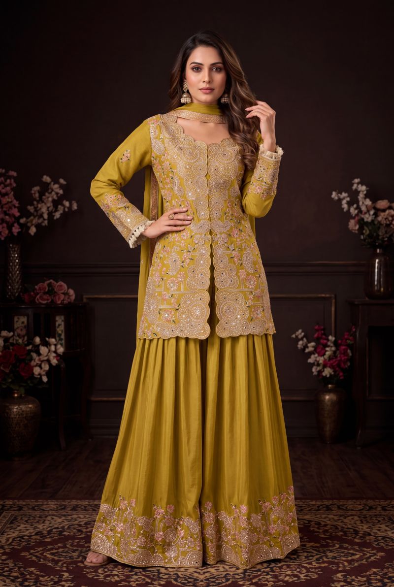 Aurraa Mandira Chinon Embroidered Salwar Kameez Collection — Designer Readymade Suits, Vardan Ethnic wholesale from Surat — Photo 3