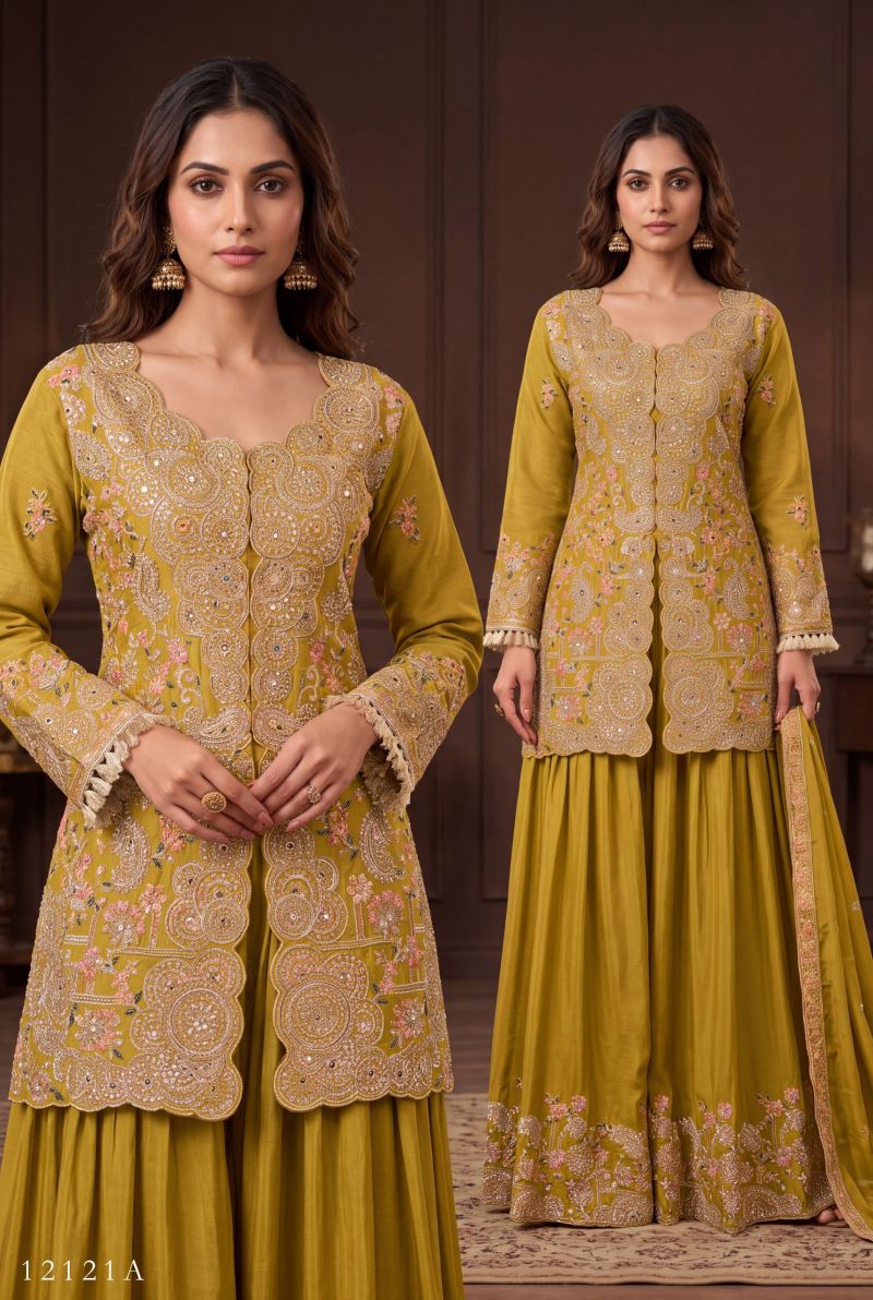 Aurraa Mandira Chinon Embroidered Salwar Kameez Collection — Designer Readymade Suits, Vardan Ethnic wholesale from Surat — Photo 6